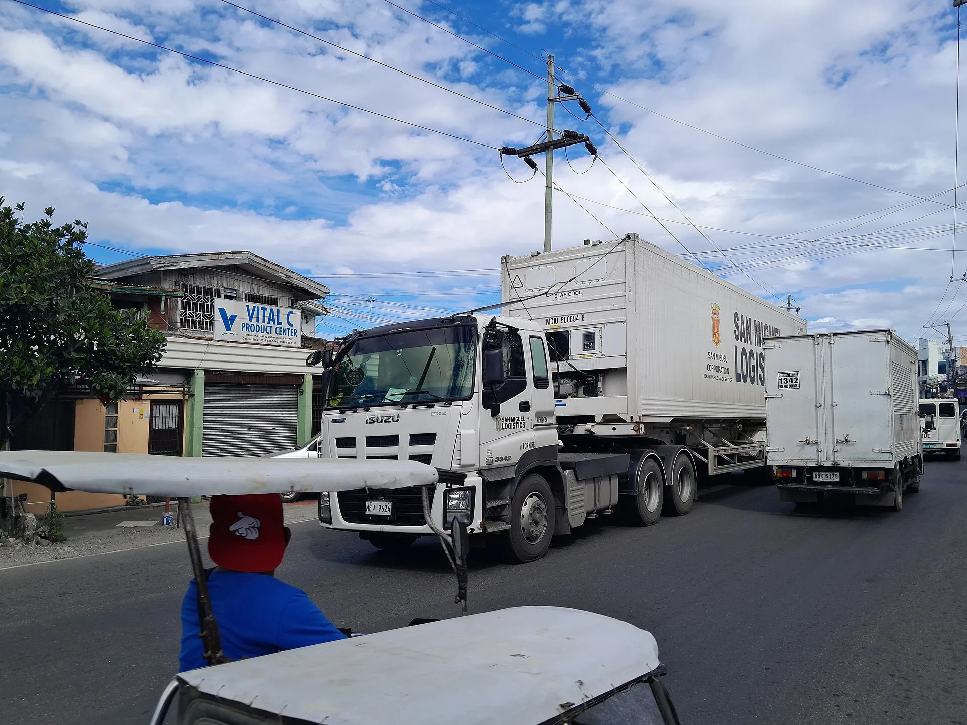 Conteneur frigorifique avec groupe froid sur camion